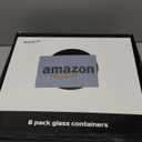 CZZGSM 6 Pack Square Kitchen Storage Jars with Airtight Bamboo Lids and 132 Pantry Labels - 35oz Glass Canisters With Wood Lids - Food Storage Containers for Coffee, Cookie, Tea, Spice