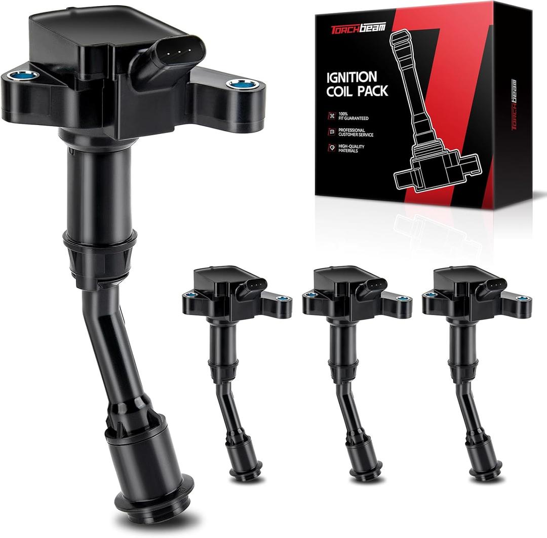 Torchbeam 4 Packs Ignition Coil UF735 Fit for Ford Escape 2017 2018 2019 1.5L L4 Fusion 2014 2015 2016 2017 2018 2019 2020 1.5L L4 Replacement for UF735 C1848 RDS7Z-12029-B DG554