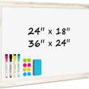 DOLLAR BOSS Magnetic Whiteboard, 36" x 24" Vintage White