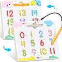 JoyCat Double-Sided Magnetic Number Tracing Board - 2-in-1 Numbers 1-20 Writing Toys for Toddlers & Kids, Preschool Math Manipulatives, Kindergarten Educational Learning Gifts for 3-5 Year Olds