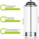 Patelai Straw Holder Dispenser and 100 Pcs Straws Plastic Drinking Straw Organizer Container with Lid for Counter Party Transparent Straws Dispenser(Classic,Transparent)