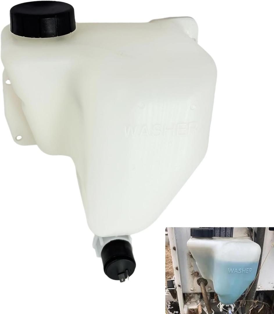 603-5404 Heavy Duty Windshield Washer Fluid Reservoir with Washer Pump & Cap, Compatible with 1989-2007 Peterbilt 357 375 377 379, Replacement Washer Reservoir Tank Replaces# R86-6001