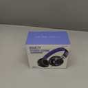 AILIHEN C8 Kids Headphones Wired, On-Ear Headphones with Microphone and Volume Control Foldable Corded Stereo 3.5mm Headset for School Teens Smartphones Chromebook Laptop Tablets Travel (Black Blue) (Medium)