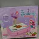 Hoarosall Drawing Projector for Kids, Arts and Crafts,Drawing Board Tracing Pad, Color Pens, Pencils, Crayons, Scrapbook, Ideal Toy for 3+ Year Old Girls (Mermaid Kit with Box)