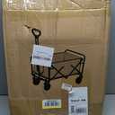 Robust Black Heavy-Duty Foldable Wagon: 180lbs Load Capacity, Lightweight Sports & Camping.