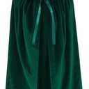 Cape for Kids, Boys and Girls Velvet Cloak with Hood, Halloween Costume Cape, Masquerade, Witch, Wizard (M/31.5inch,Fit for 5-7Years, Green)