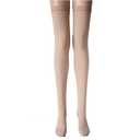 Medical Compression Thigh High Anti Embolism Stockings 15-20mmHg, for Edema, Varicose Veins, Swelling with Inspection Hole, Women & Men, XL