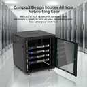 MT-VIKI 12U Server Cabinet Network Rack Vented Enclosure w/Moving Wheel, 0.8mm Thick Steel, 23.6‘’ Deep (600mm), for 19'' IT Equipment, Included 1pcs 12'' Depth Rack Shelf