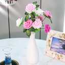 100 Pcs 2 Inch Artificial Flowers Faux Foam Fake Rose Head Bulk for Home Decor Wedding Decoration Bridal Shower Wall Table Centerpiece Arrangement DIY Craft (4 Shades of Pink White)