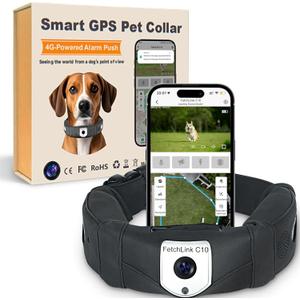 NewlyNextHX Advanced GPS Wireless Dog Fence with 2K HD Camera & Two-Way Audio, Unlimited Virtual Fences & Pinpoint 3D Tracking, Dog Collar with App & All-Weather Waterproof, for Medium & Large Dogs