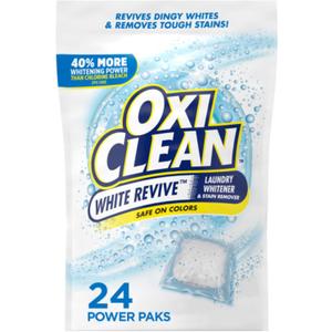OxiClean White Revive Laundry Whitener and Stain Remover Power Paks, 24 Count (24 Count (Pack of 1))