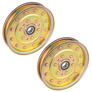 116-4667 Flat Idler Pulley for Toro Exmark Lazer Z AC AS HP LC 60" and 72" Deck Replace 1-633109, 126-7685 (2Pack)