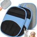 2 Pack Pet Hair Removal Glove - Electrostatic Magic Brush Gloves Pet Hair for Dogs and Cats, The Magic Brush Pure Path Yomi Pet Grooming Needs, Fur Remover for Furniture, Clothes, Car Seats (Blue)
