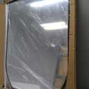 Illuminate, Metal Frame Arch Mirror 36X34 Inch in, Modern, Black