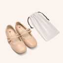 DREAM PAIRS Girls Dress Shoes Slip on Ballerina Flats Mary Jane Ballet Shoes for Wedding/Party,Size 3 Little Kid,Nude