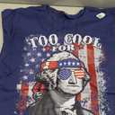 Too Cool For British Rule - USA American Flag 4th of July T-Shirt, Size 3XL