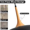 Black Pendant Lights Kitchen Island,Modern Pendant Light Fixtures,Farmhouse Adjustable Hanging Pendant Lighting for Foyer Entryway Hallway Bedroom Dining Room Living Room,Faux-Wood,Small 12.6 inch