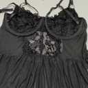 Plus Size Lingerie For Curvy Women Ruffle Lingerie Set Sexy Lace Lingerie Set Garter Belt With Stockings (3X-Large, Black)