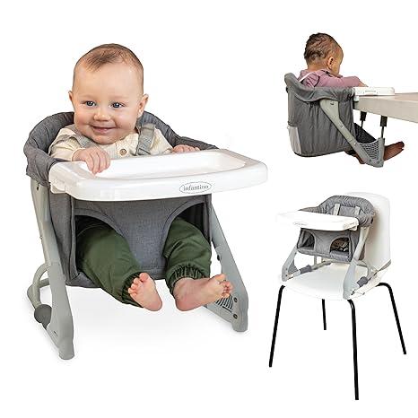 Infantino The Ultimate Travel Booster, Versatile and TravelFriendly Booster, High Chair and Seat for OnTheGo Families, Gray