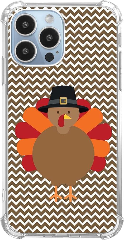 Rewput Thanksgiving Turkey Phone Case for iPhone 17 Pro Max, Cute Autumn Turkey Cover for Women Men Girls Boys for iPhone 17 Pro Max, Trendy Design TPU Bumper Cover Case
