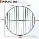 10.5" Charcoal Grate for Weber Charcoal Grills, Round Charcoal Grate for 14'' Weber Smokey Joe Silver&Gold Tuck-n-Carry, Heavy-Duty Steel 7439 Grill Grate for Weber Grill Parts