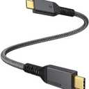 Maxonar [1.6Ft] Thunderbolt 4 Cable, Short Thunderbolt Cable 40Gbps with 240W Charging and 8K/5K@60Hz Compatible with Thunderbolt 4/3, USB4, and USB C