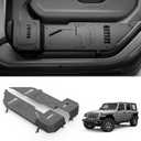 Metal Front Door Pocket Storage Box with Cup Holder Compatible with Jeep Wrangler JL JLU 4XE(2018-2026) & Gladiator JT(2020-2026), Car Side Insert Organizer Box Interior Accessories - 2PCS