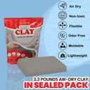 3.3 lbs Moldable Cosplay Foam Clay (Gray) - Air-Dry High Density for Intricate Designs Dries Evenly Within 24-48 Hours Sandable and Paintable