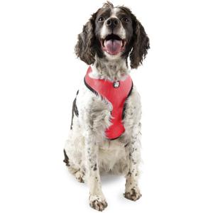 Furhaven Adjustable Padded Mesh Dog Harness - Red, Large
