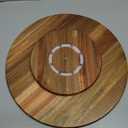 Acacia Wood Lazy Susan, Wood Turntable Tray Cabinet Organizer,14"