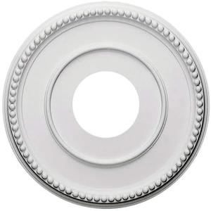 Ekena Millwork CM12BR Bradford Ceiling Medallion, 12 1/2"OD x 3 7/8"ID x 3/4"P (Fits Canopies up to 6 5/8"), Primed
