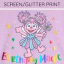 Sesame Street Birthday Mesh Dress Infant to Little Kid Sizes (12 Months - 5) (Purple)