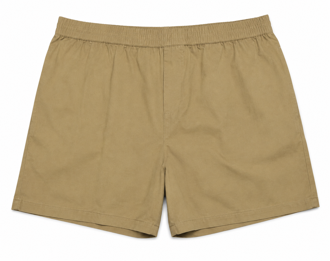 ODODOS Men's Athletic Shorts with Pockets 5" Quick Dry Lightweight Workout Gym Running Shorts, Tan, X-Large