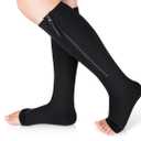 Ailaka Medical Compression Socks with Zipper, Knee High 15-20 mmHg Compression Socks for Women Men, Open Toe Support Socks for Varicose Veins, Edema, Recovery, Pregnant, Nurse
50+ bought in past month