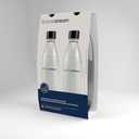 sodastream 1L Twin Pack Dishwasher Safe Slim Bottle (Black)