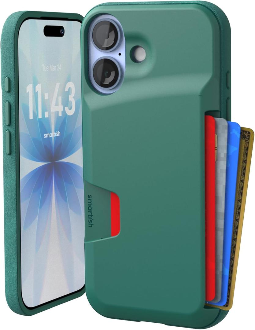 Smartish iPhone 17 Wallet Case - Wallet Slayer Vol. 1 [Slim + Protective] Credit Card Holder - Drop Tested Hidden Credit Card Slot Cover for Apple iPhone 17 - So Jaded