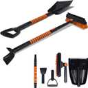 AIOMEST 5 in 1 Car Snow Kit w/Ice Scrapers for Car Windshield, 9" ExtendableTelescoping Foam Grip 270 Pivoting Snow Brush with Squeegee for Car, Truck, SUV