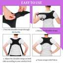 Posture Corrector for Men, Adjustable Back Support Brace, Comfortable Shoulder Brace, Breathable Posture Corrector for Women, Shoulder, Spine and Neck Pain Relief (Noir Black, M) 13.441*11.568inch