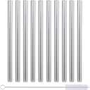 IMPRESA Stainless Steel Boba Straw Set - Pack of 10-8.5-Inch - Extra-Wide Metal Smoothie Straws for Bubble Tea & Thick Drinks