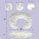 Nursing Pillow & Breastfeeding Pillow Ergonomic C-Shape for Breastfeeding & Bottle Feeding, Standard Size Breathable with Washable Cover, Hypoallergenic,Tummy Time & Sitting Support (0-12Months)
