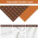 4 x Thanksgiving Dog Bandanas Puppy Scarf - Gobble Turkey Dog Outfits - 2 Pcs Adjustable Triangle Double-Layer Reversible Fall Pet Bandanas for Small Medium Large Dogs