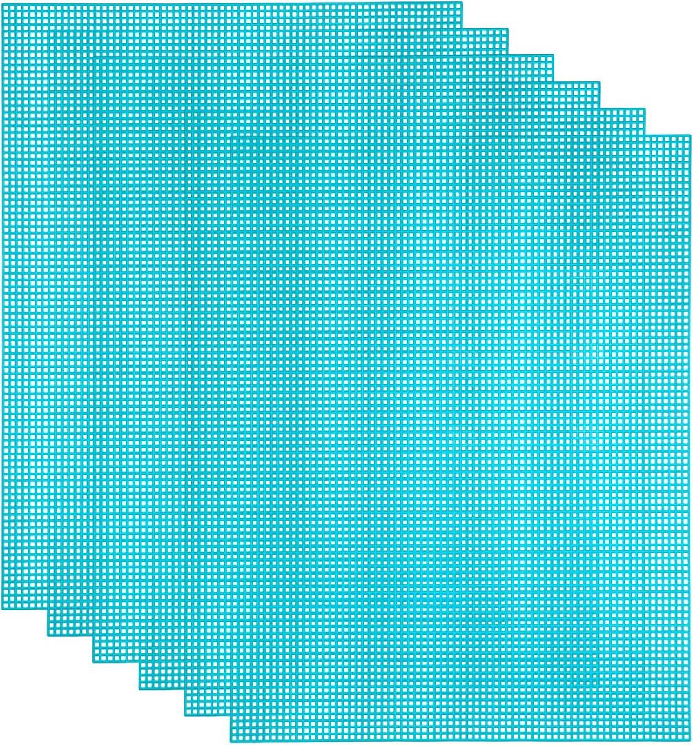 uxcell 5Pcs Mesh Canvas Sheets, 10.5 x 13.5 Inch Plastic Canvas, Eye Mesh for Embroidery, Crafting, Knit and Crochet Project, Bag Making, Home Decoration, Green
