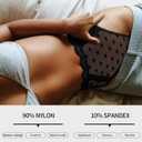 Eiggam Women's Cotton Bikini Panties,High-Cut Full Coverage Stretch Cool Underwear for Women (L)