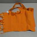 SOLY HUX Women's Y2K Vintage Strapless Overbust Corset Top Corset Boned Lace-Up Back Bodyshaper Crop Bandeau Top (Medium, Plain Orange)