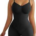 SHAPERX Shapewear for Women Tummy Control Bodysuit Mid Thigh Butt Lifter Body Shaper Shorts, 2X-Large-3X-Large