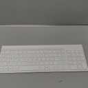 Wireless Keyboard and Mouse Ultra Slim Combo, TopMate 2.4G Silent Compact USB 2400DPI Mouse and Scissor Switch Keyboard Set with Cover, 2 AA and 2 AAA Batteries, for PC/Laptop/Windows/Mac - White