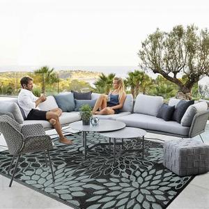 Anidaroel Outdoor Rugs 8x10ft for Patios Clearance Waterproof, Reversible Tropical Plastic Straw Camping Mat Outside Rug, Large Outdoor Area Rug for RV, Porch, Deck, Balcony, Picnic(8'x10')