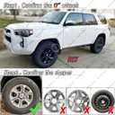 17 inch Hubcap Wheel Skin Covers Compatible with 2014-2024 Toyota 4Runner SR5, Durable ABS Plastic Rim Covers (Set of 4), Fit for Standard Wheels - Snap On Tire Cover Replacement