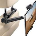 Lamicall Car Headrest Tablet Holder - [Foldable Clip] [Lockable] Tablet Mount for Car Backseat, Car Accessories for Kids, for iPad Pro, Air, Mini, Galaxy Tab, Fire HD, 5.4-13" Tablets