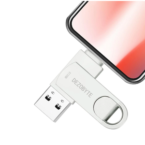 DEZOBYTE 512GB Flash Drive Phone Photo Stick Thumb Drive Compatible i Phone Android USB C and PC Silver
